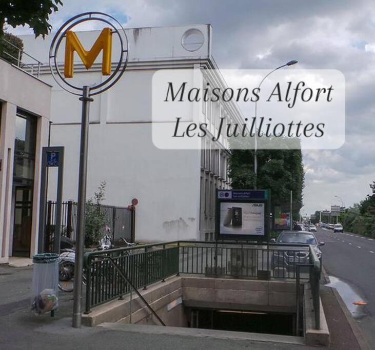 Escale-Marne Fr - 102 - Free Parking - Free Luggage Storage - All Equipped - Linen Included - Washing Machine - 10Mn Walk Metro 8 - Rer A - Panoramic View - From 1 To 4 Guests メゾン・アルフォール エクステリア 写真